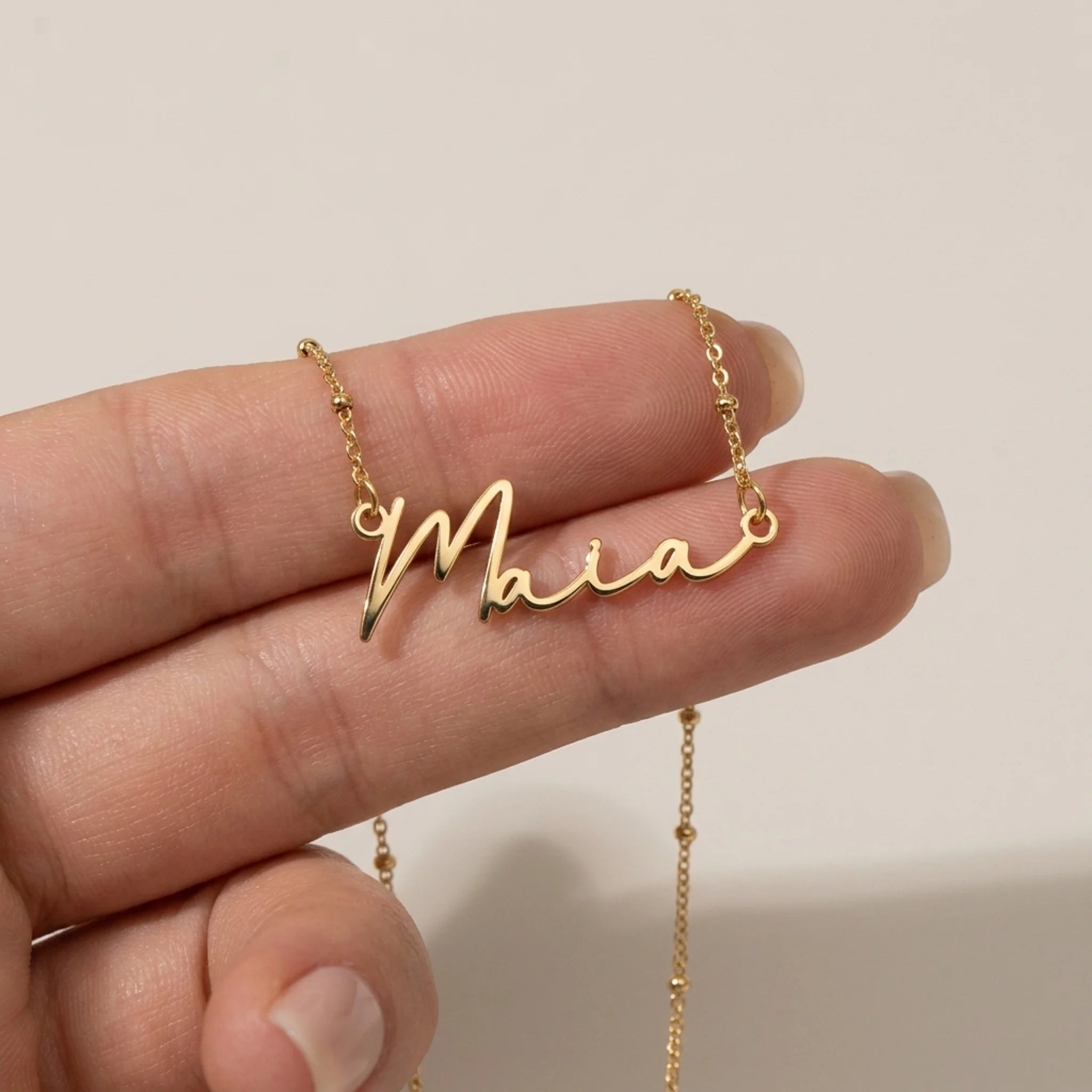 Maia Name Necklace | 18ct Gold, Silver & Vermeil | Ready to Ship