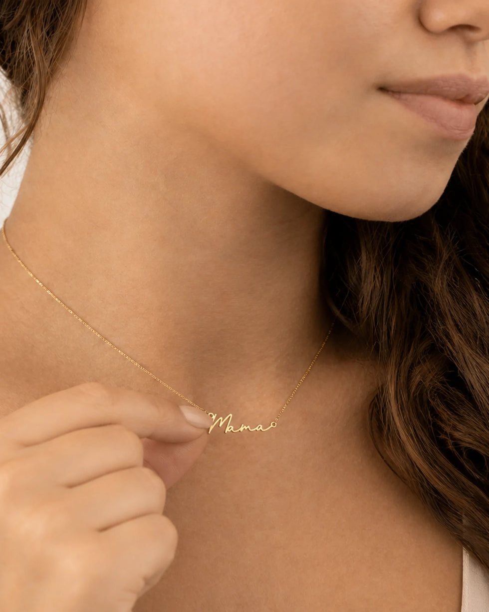 Mama Name Necklace | 18ct Gold, Silver & Vermeil | Ready to Ship
