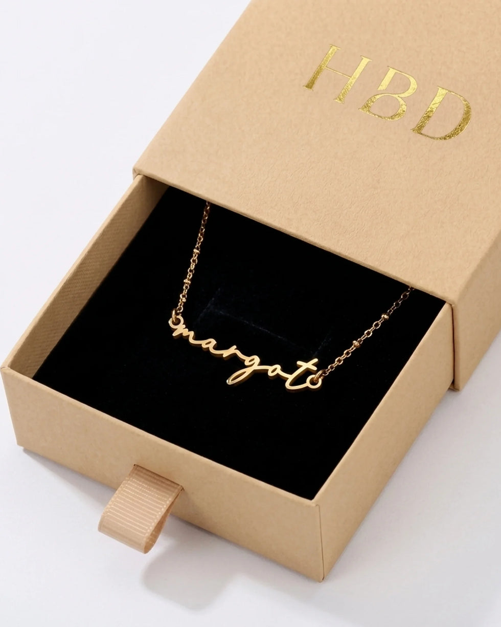 Margot Name Necklace | 18ct Gold, Silver & Vermeil | Ready to Ship