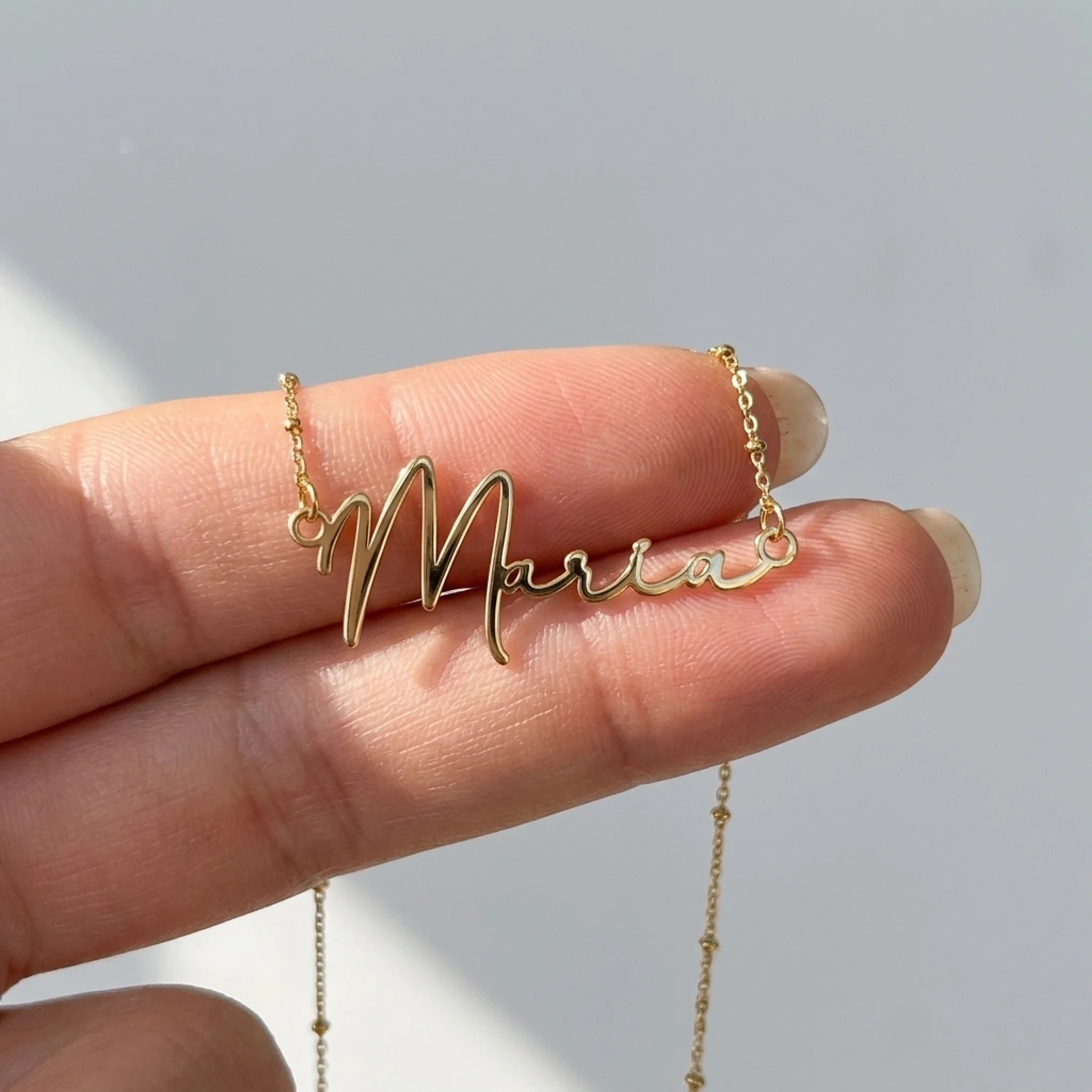 Maria Name Necklace | 18ct Gold, Silver & Vermeil | Ready to Ship