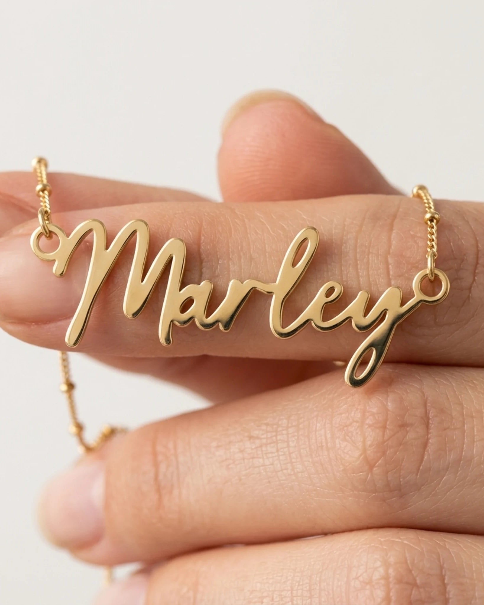 Marley Name Necklace | 18ct Gold, Silver & Vermeil | Ready to Ship