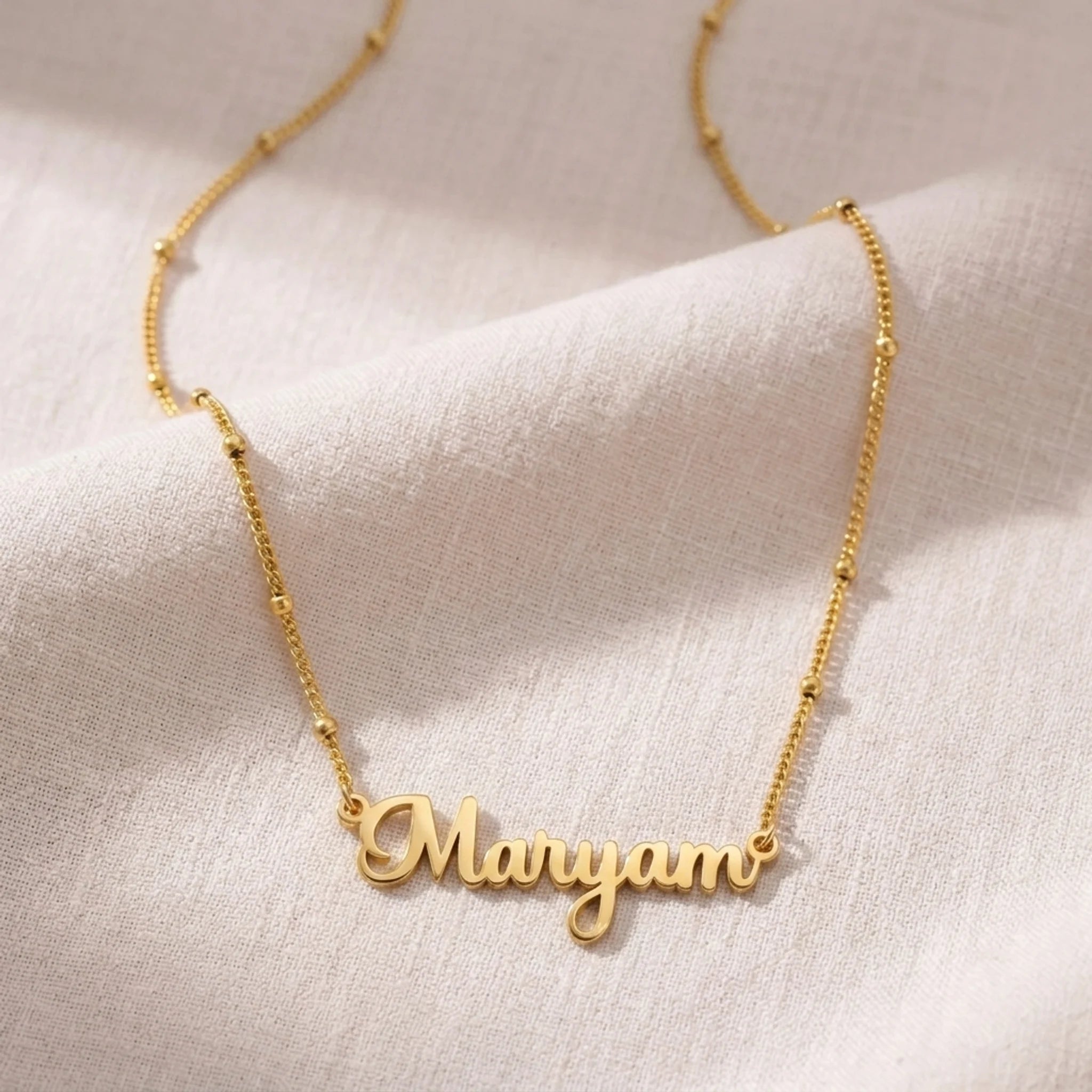 Maryam Name Necklace | 18ct Gold, Silver & Vermeil | Ready to Ship