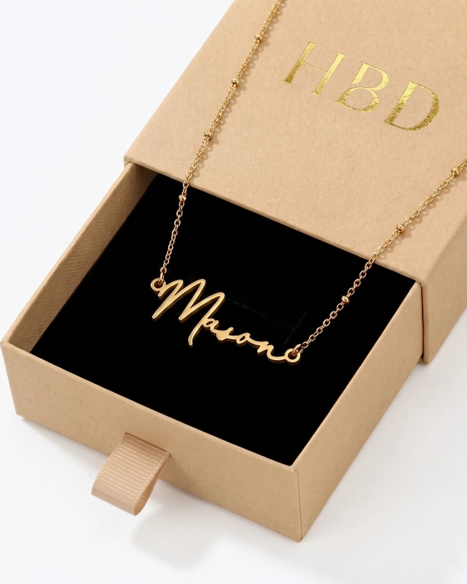 Mason Name Necklace | 18ct Gold, Silver & Vermeil | Ready to Ship
