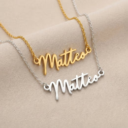 Matteo Name Necklace | 18ct Gold, Silver & Vermeil | Ready to Ship