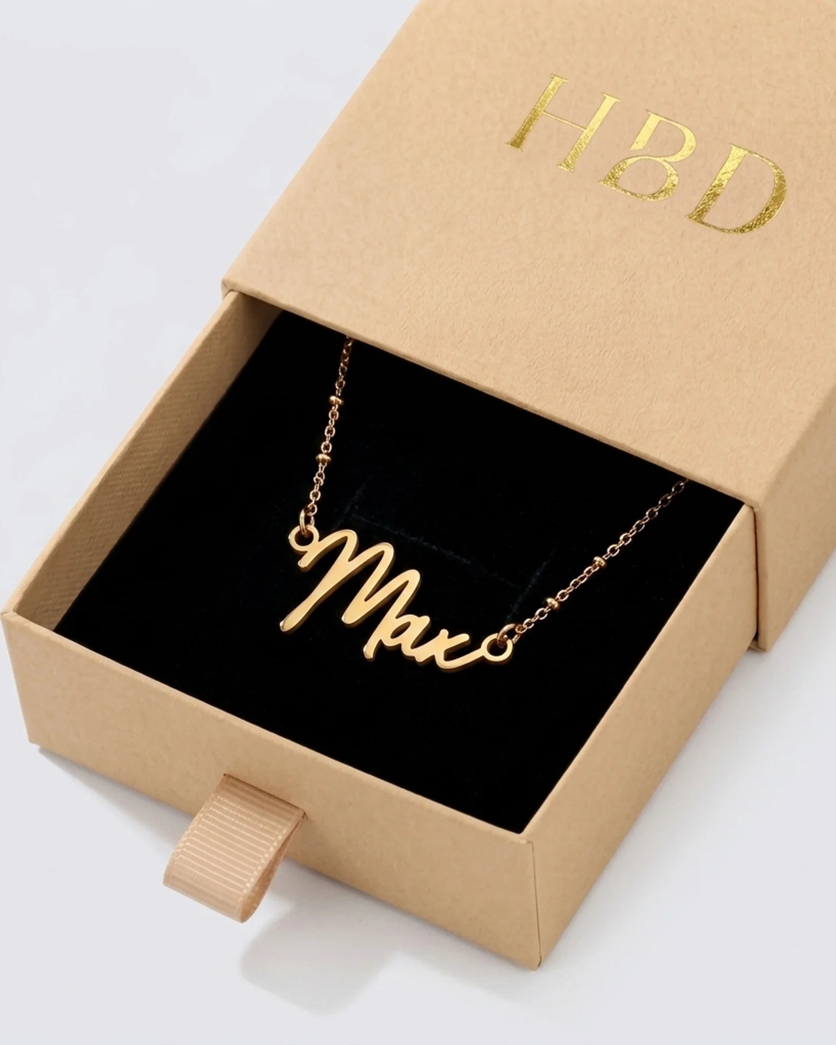 Max Name Necklace | 18ct Gold, Silver & Vermeil | Ready to Ship