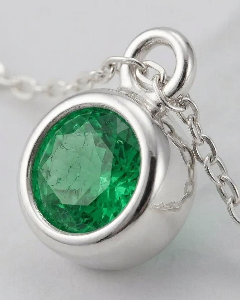 May Birthstone Bracelet | Emerald, Gold & Silver