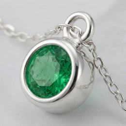 May Birthstone Bracelet | Emerald, Gold & Silver