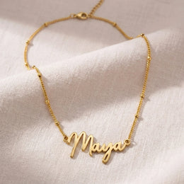 Maya Name Necklace | 18ct Gold, Silver & Vermeil | Ready to Ship
