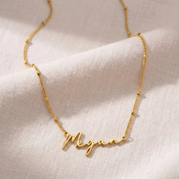 Megan Name Necklace | 18ct Gold, Silver & Vermeil | Ready to Ship