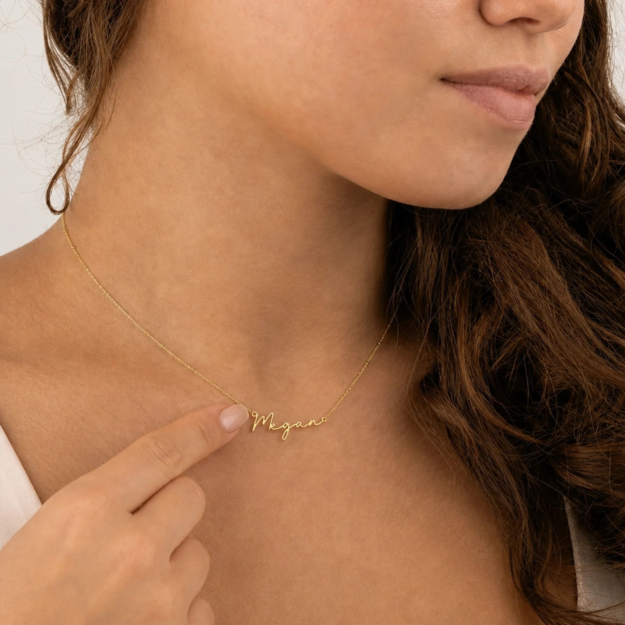 Megan Name Necklace | 18ct Gold, Silver & Vermeil | Ready to Ship