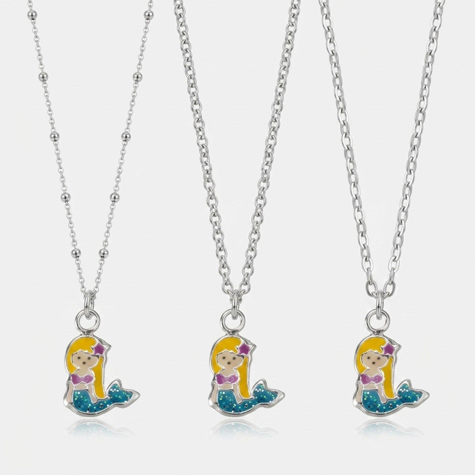 Mermaid Charm Necklace & Bracelet