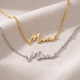 Mia Name Necklace | 18ct Gold, Silver & Vermeil | Ready to Ship