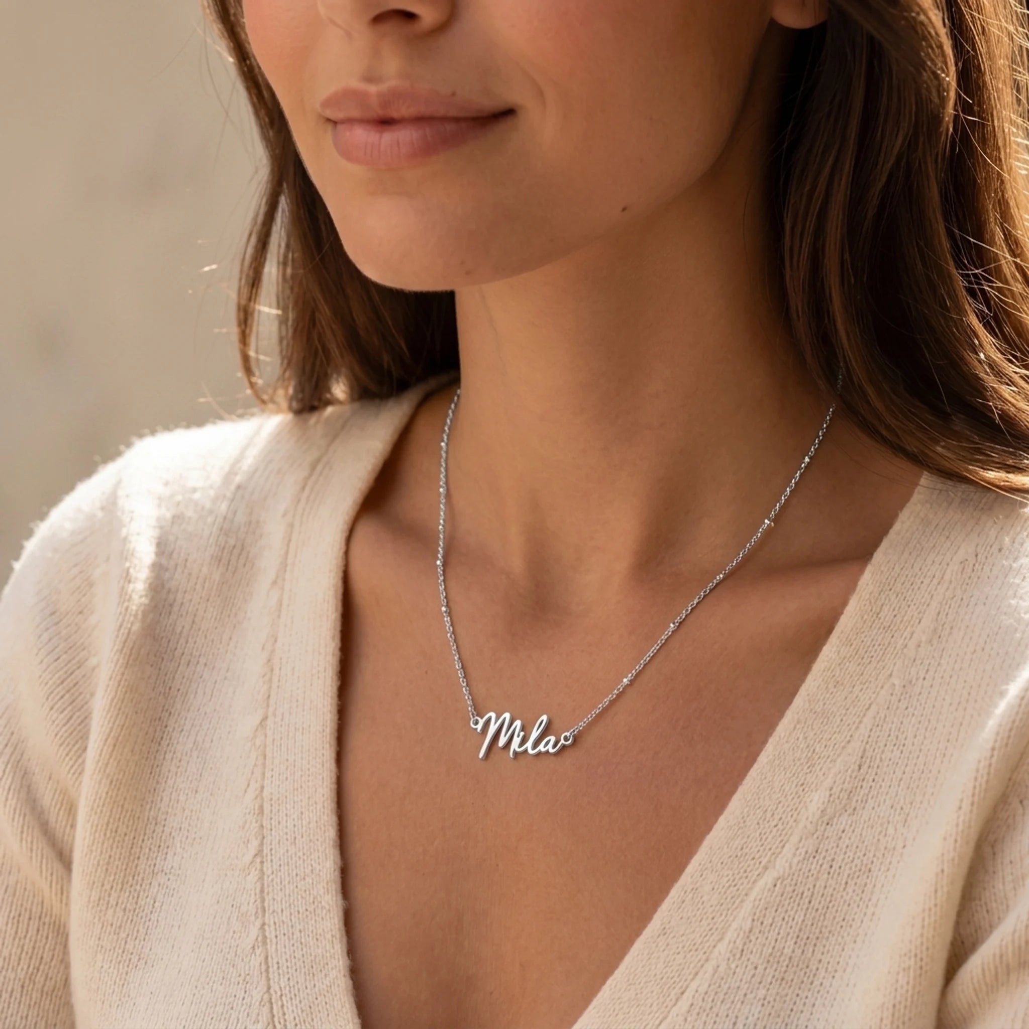 Mila Name Necklace | 18ct Gold, Silver & Vermeil | Ready to Ship