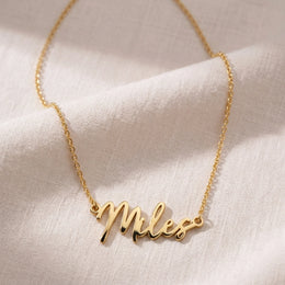 Miles Name Necklace | 18ct Gold, Silver & Vermeil | Ready to Ship