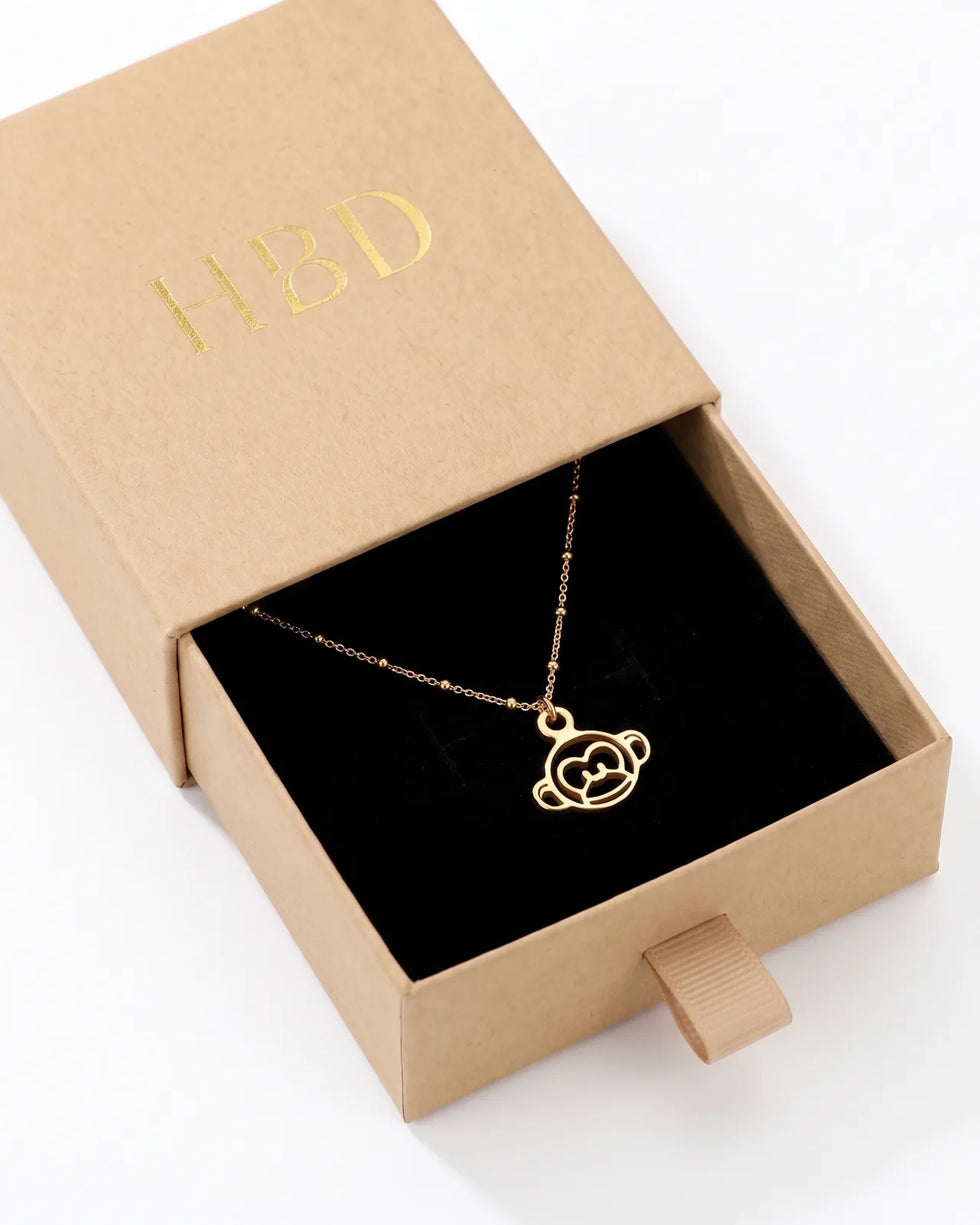 Monkey Charm Necklace & Bracelet