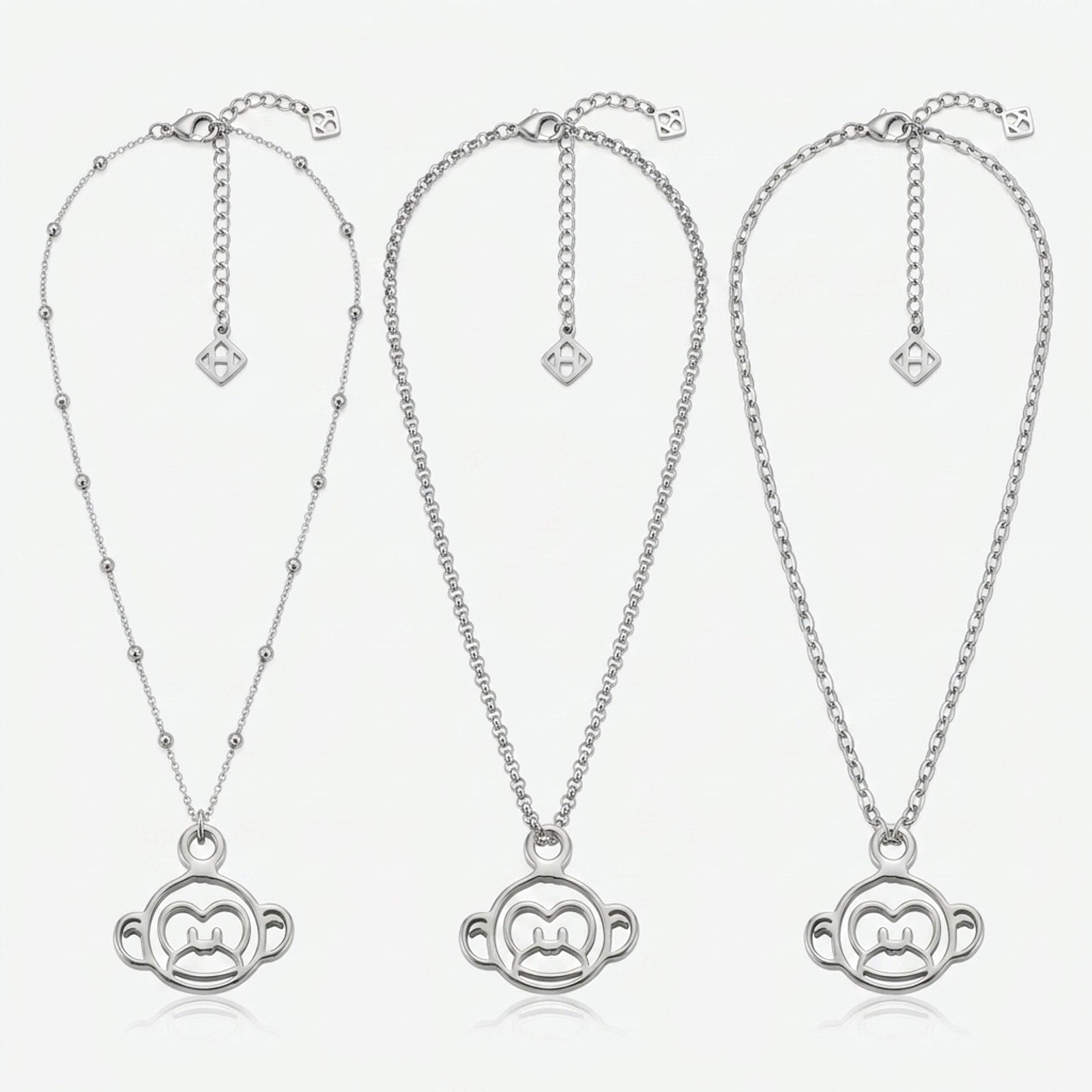 Monkey Charm Necklace & Bracelet