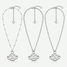 Monkey Charm Necklace & Bracelet