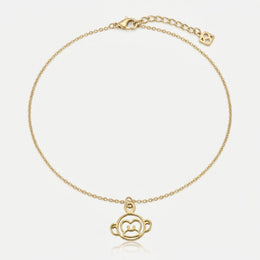 Collar y pulsera con dije de mono