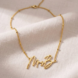 MrsB Name Necklace | 18ct Gold, Silver & Vermeil | Ready to Ship