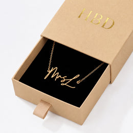 MrsL Name Necklace | 18ct Gold, Silver & Vermeil | Ready to Ship
