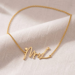 MrsL Name Necklace | 18ct Gold, Silver & Vermeil | Ready to Ship