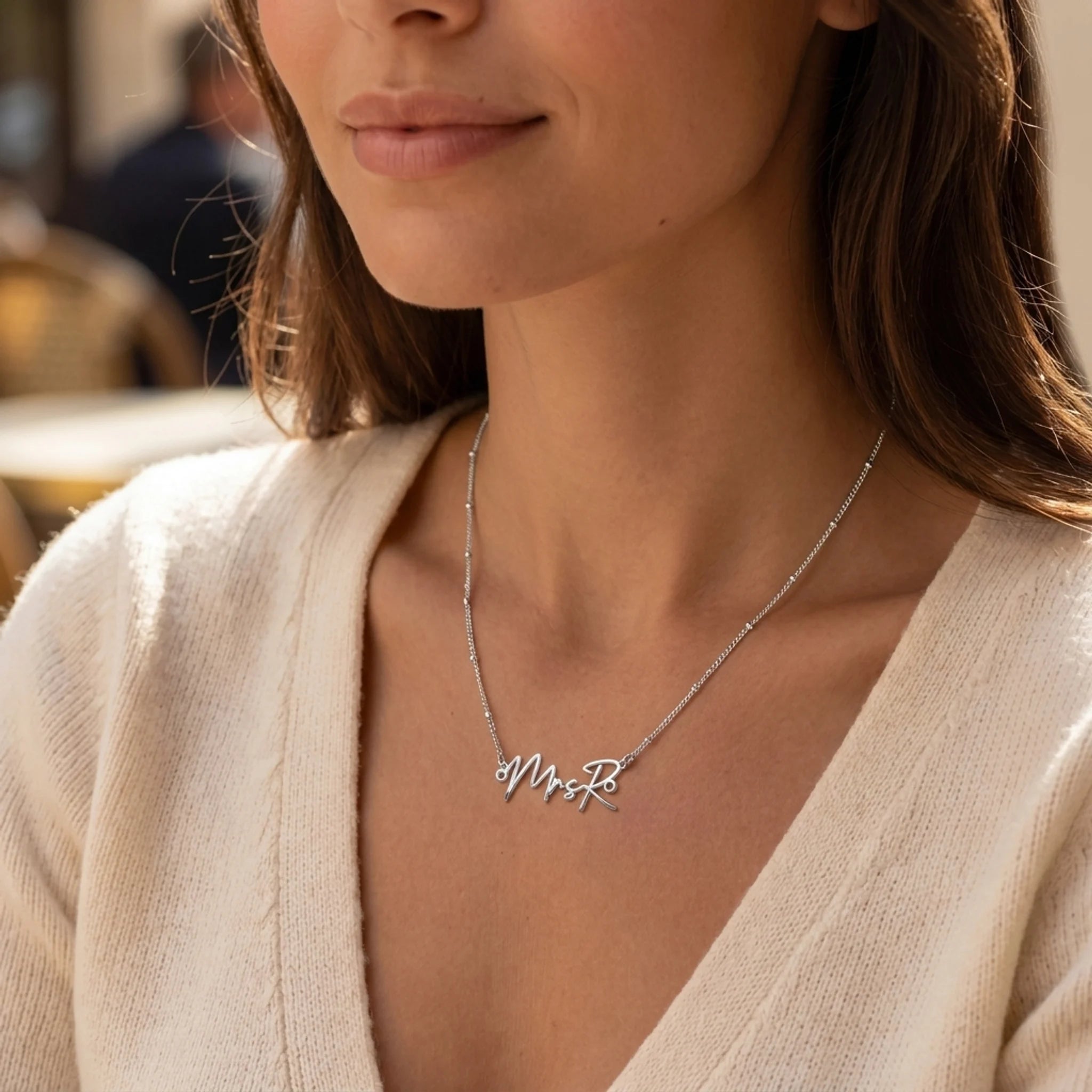 MrsR Name Necklace | 18ct Gold, Silver & Vermeil | Ready to Ship