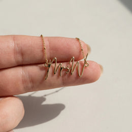 MrsW Name Necklace | 18ct Gold, Silver & Vermeil | Ready to Ship