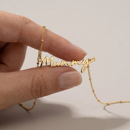 Mummy Name Necklace | 18ct Gold, Silver & Vermeil | Ready to Ship