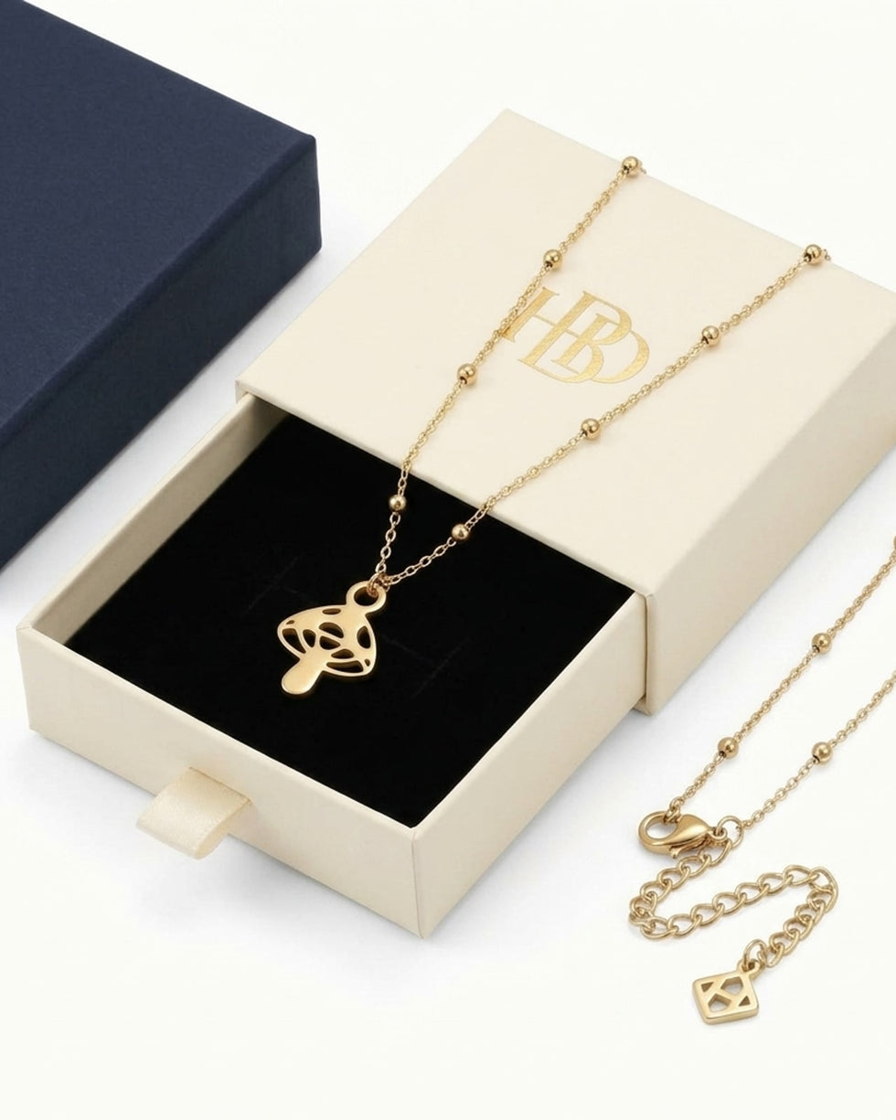Mushroom Charm Necklace & Bracelet
