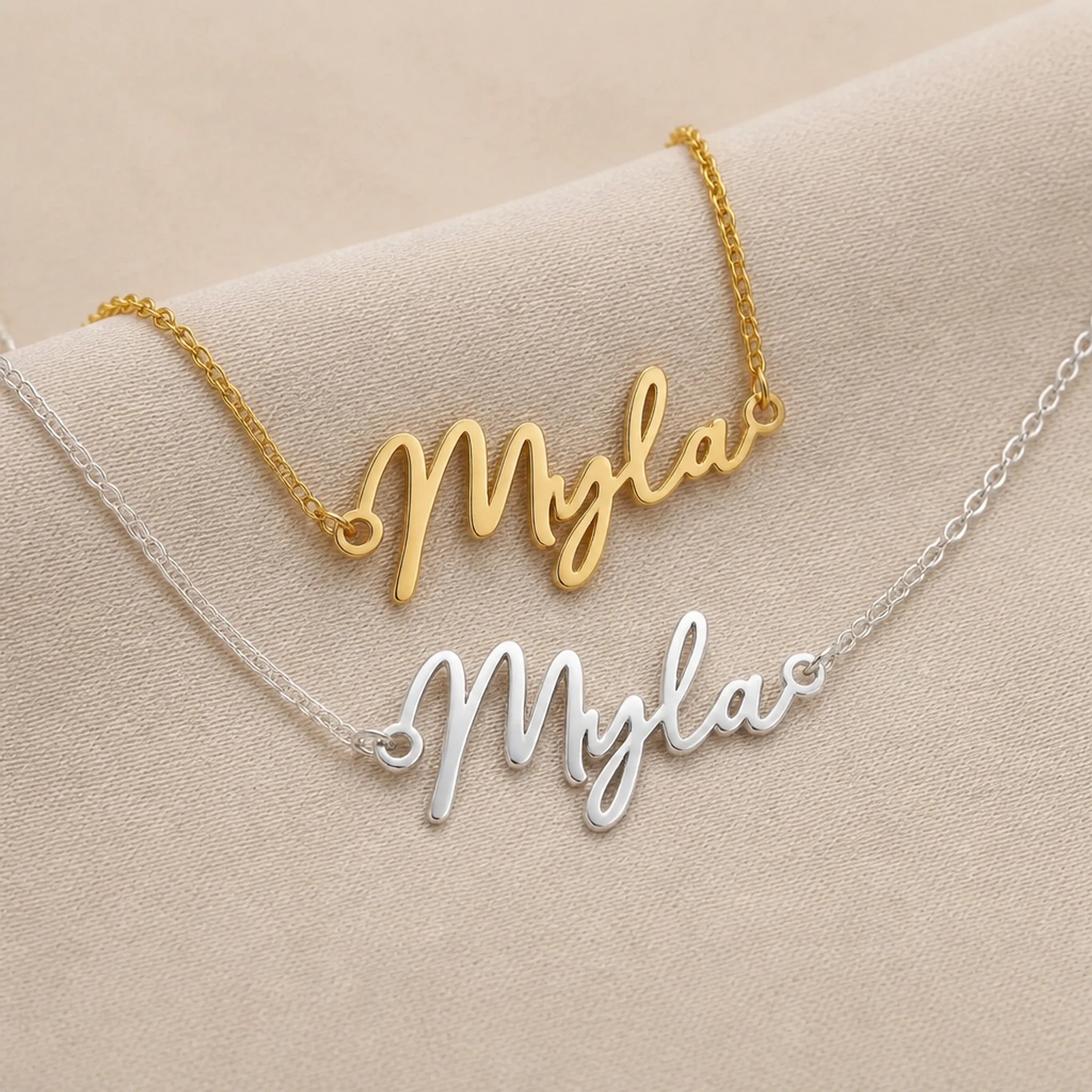 Myla Name Necklace | 18ct Gold, Silver & Vermeil | Ready to Ship