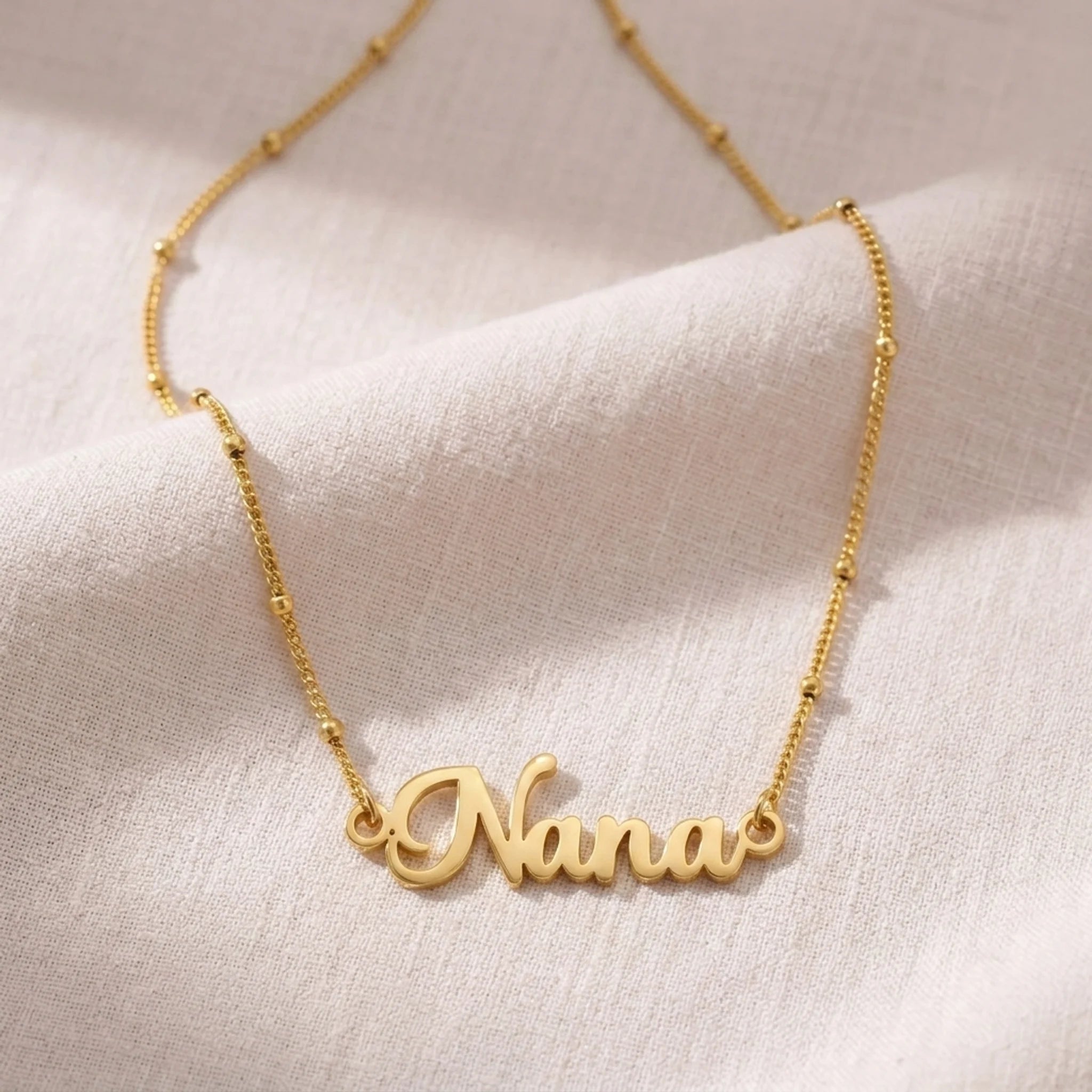 Nana Name Necklace | 18ct Gold, Silver & Vermeil | Ready to Ship