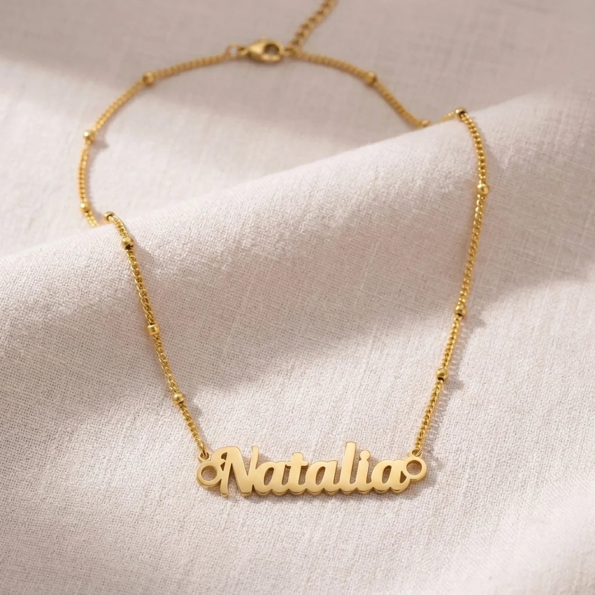 Natalia Name Necklace | 18ct Gold, Silver & Vermeil | Ready to Ship