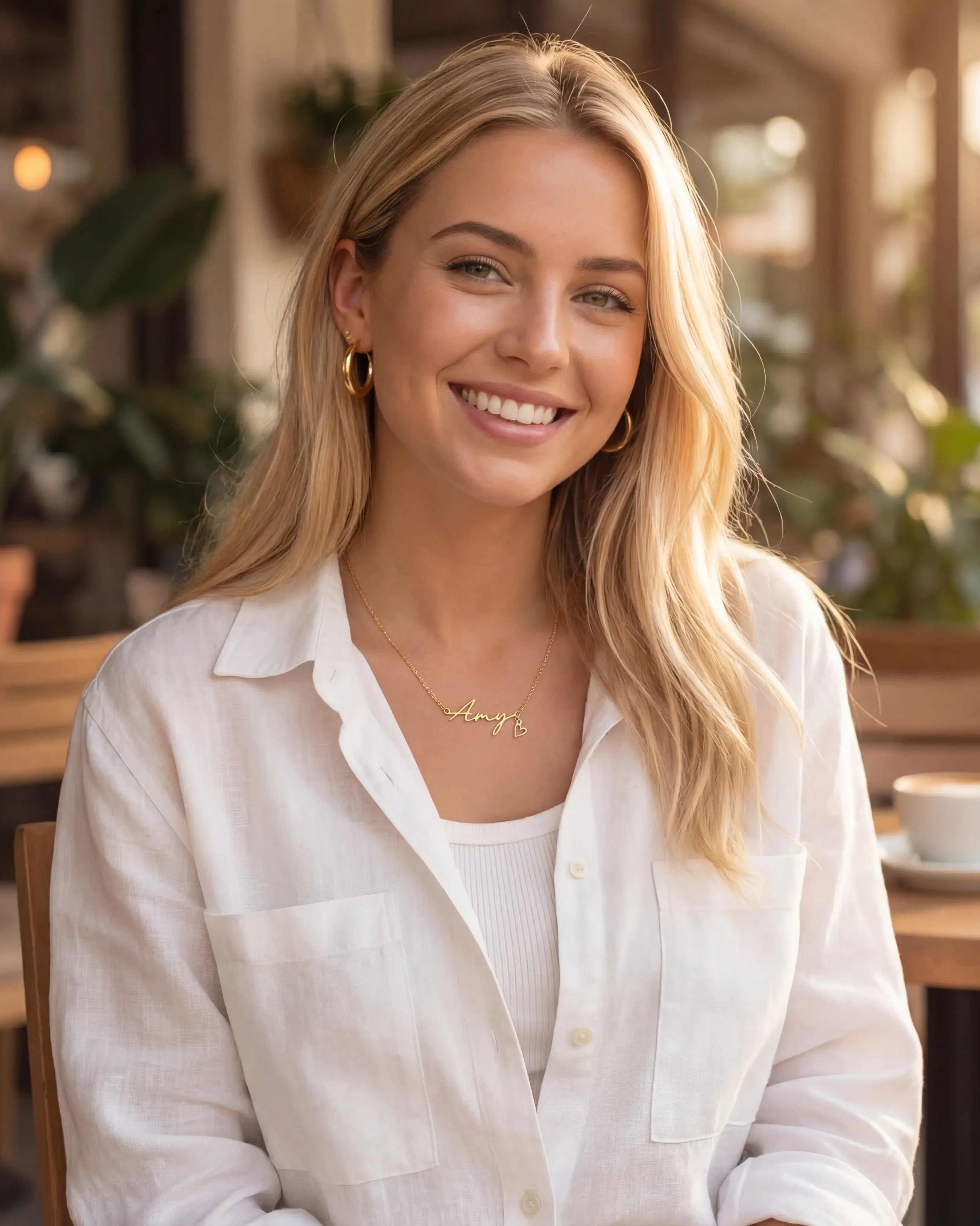 Necklace 24ct Gold or Solid Silver Name Necklace HBD Personalised Name Necklace in 24ct Gold or Solid Silver – Custom Made