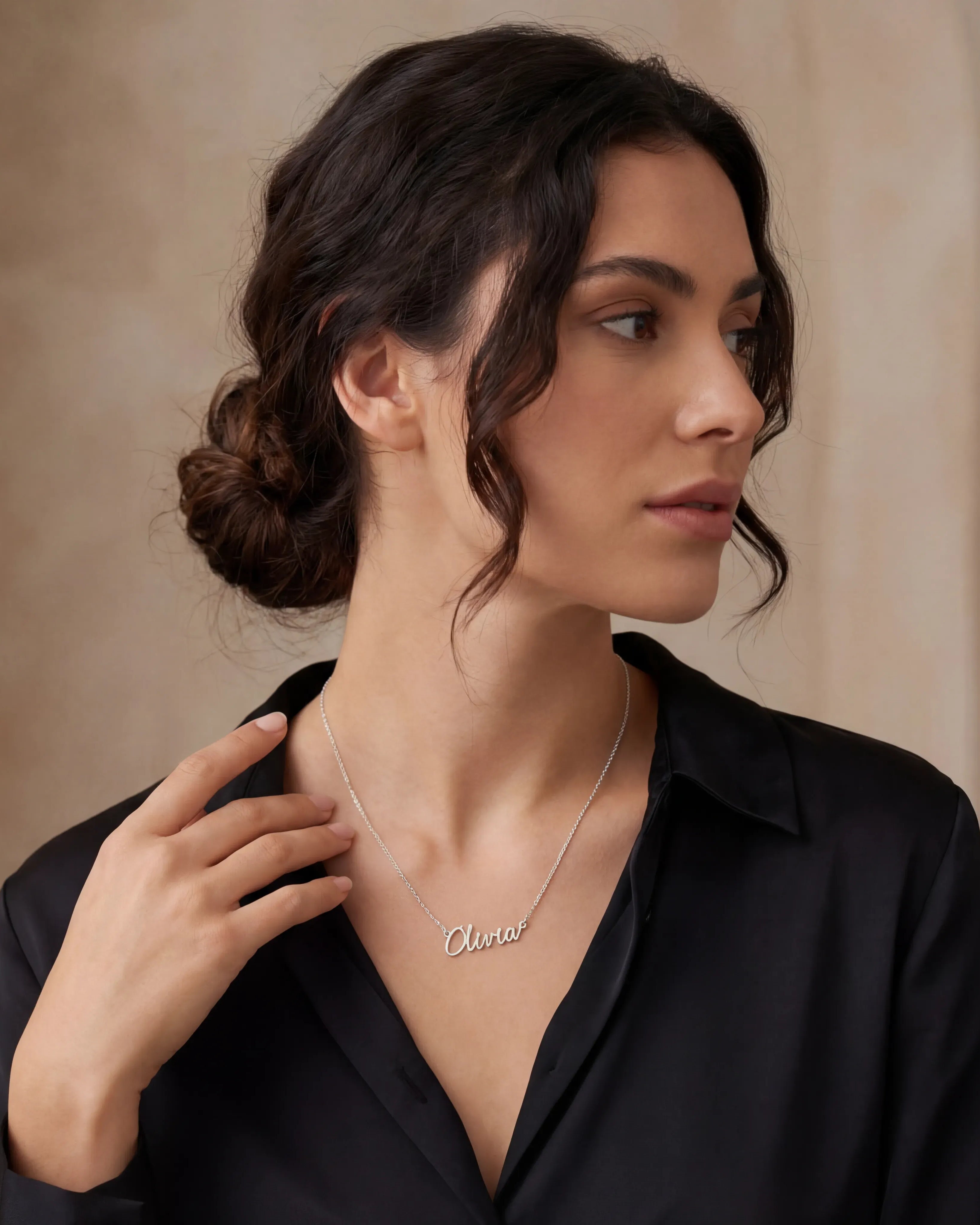 Necklace 24ct Gold or Solid Silver Name Necklace HBD Personalised Name Necklace in 24ct Gold or Solid Silver – Custom Made