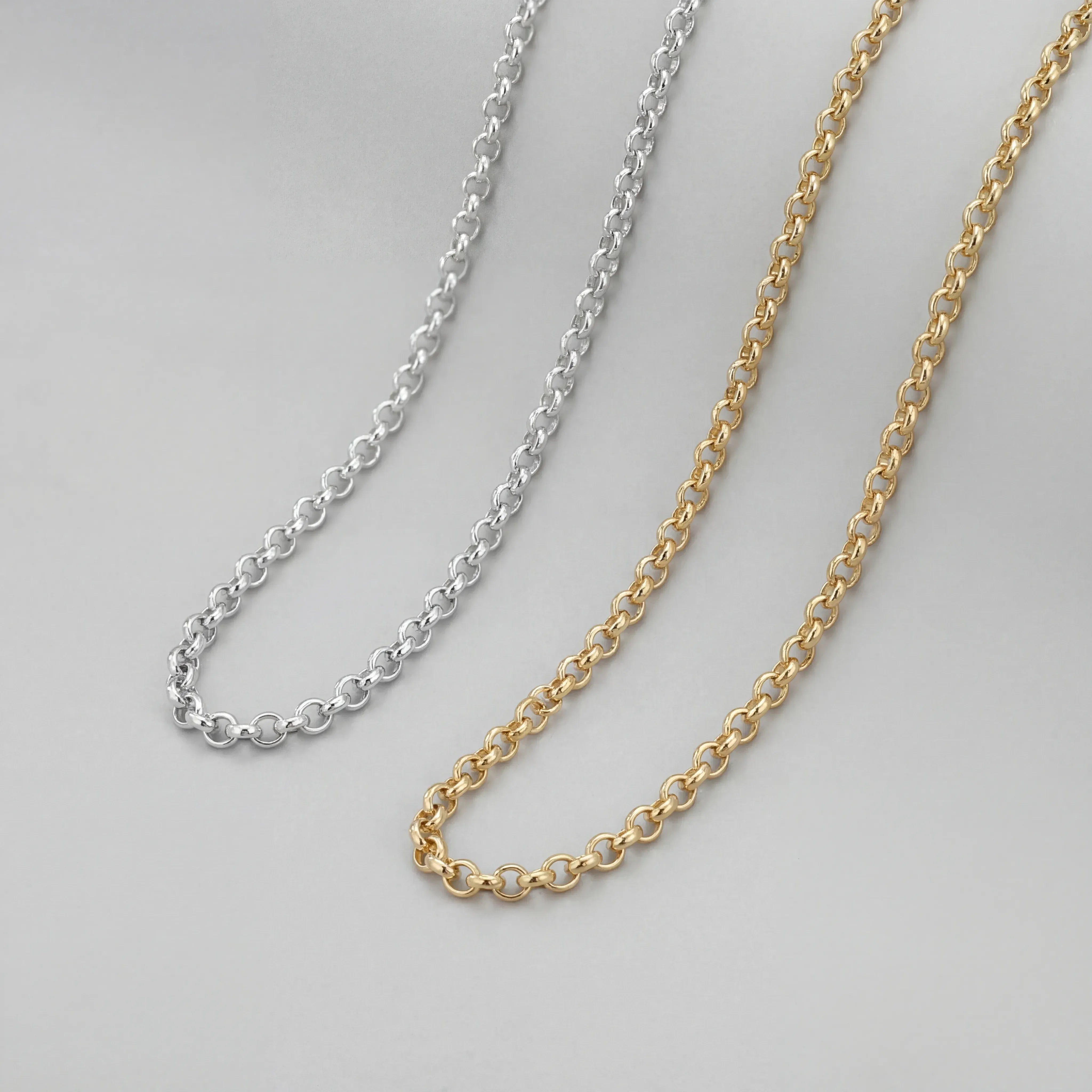 Necklace Belcher Chain HBD Belcher Chain Necklace in 18ct Gold or Sterling Silver – 14" to 20" Lengths