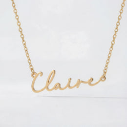 Claire Name Necklace | 18ct Gold, Silver & Vermeil | Ready to Ship