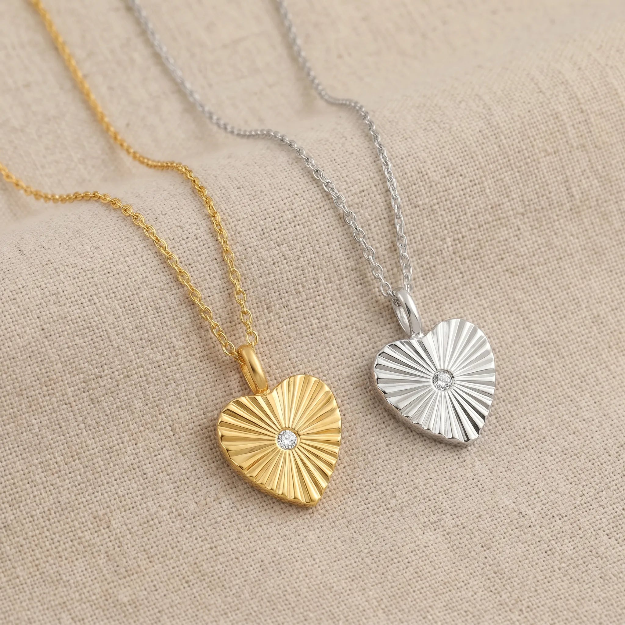 Necklace Crystal Cut Heart Necklace HBD Crystal Cut Heart Necklace