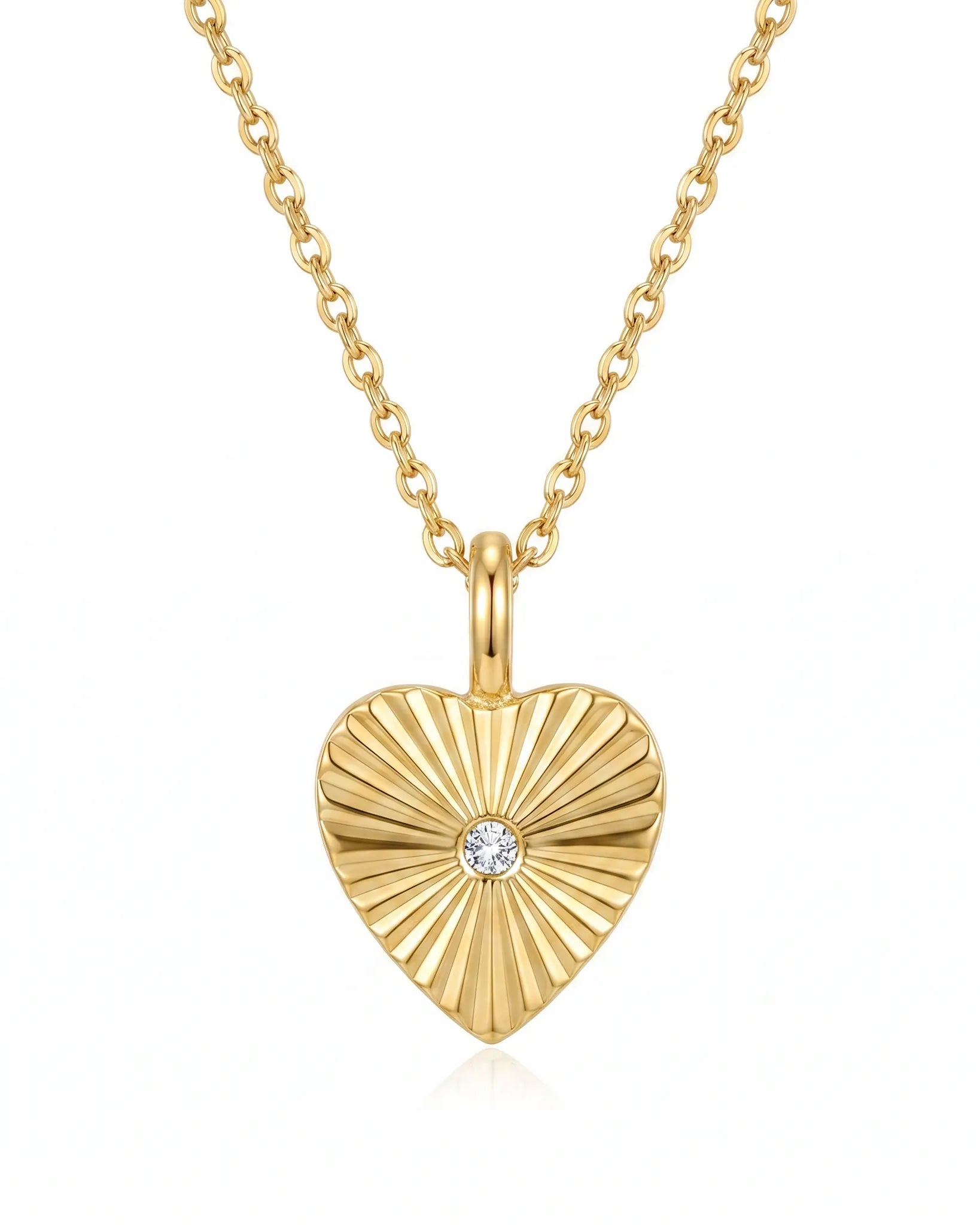 Necklace Crystal Cut Heart Necklace HBD Crystal Cut Heart Necklace