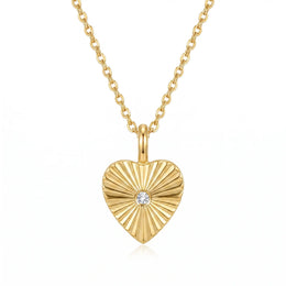 Crystal Cut Heart Necklace