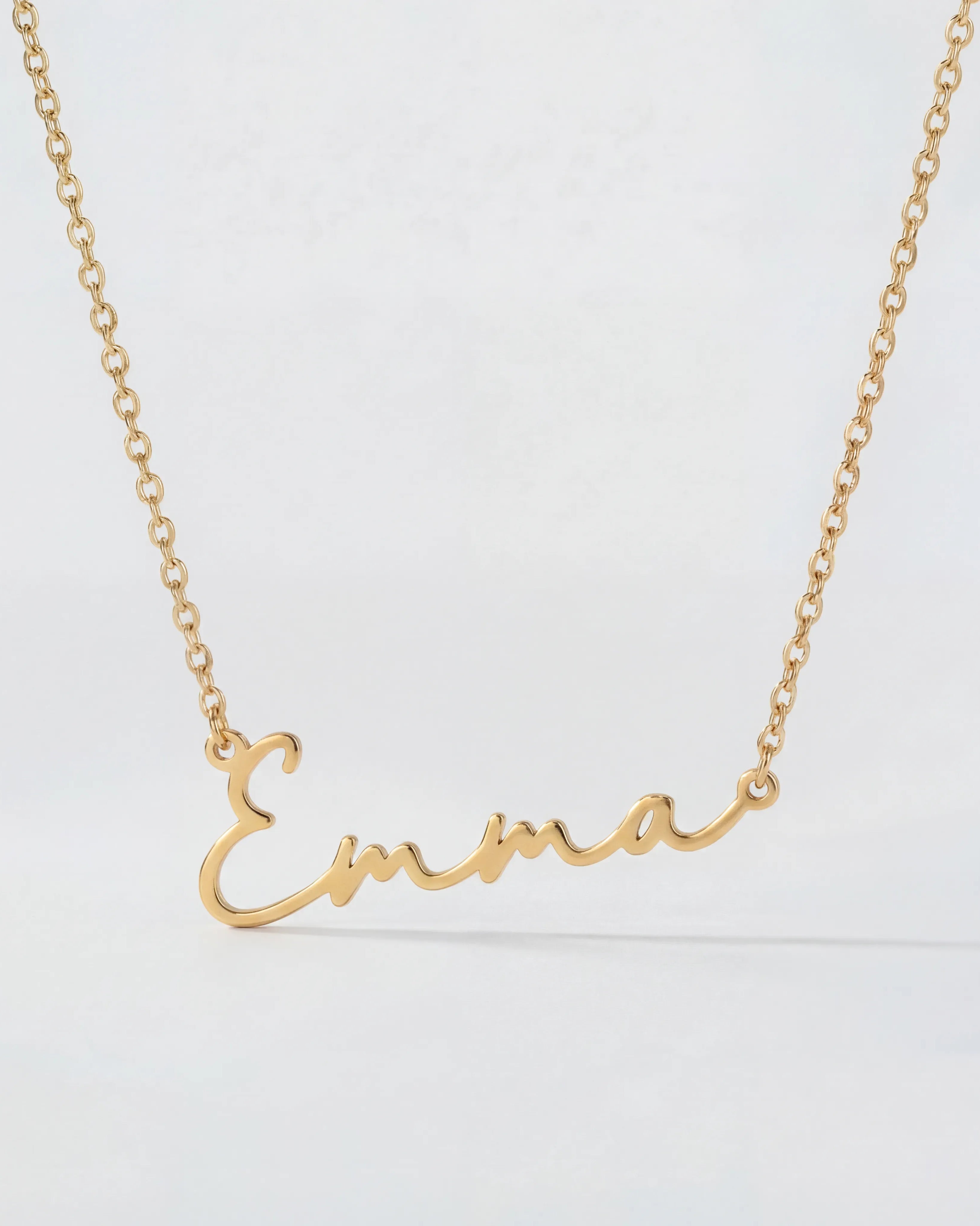 Necklace Emma Name Necklace HBD Emma Name Necklace in Gold or Silver – Emma Script Necklace with Optional Charm