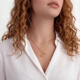 Heart Arrow Necklace - Delicate Love Necklace in Gold or Silver