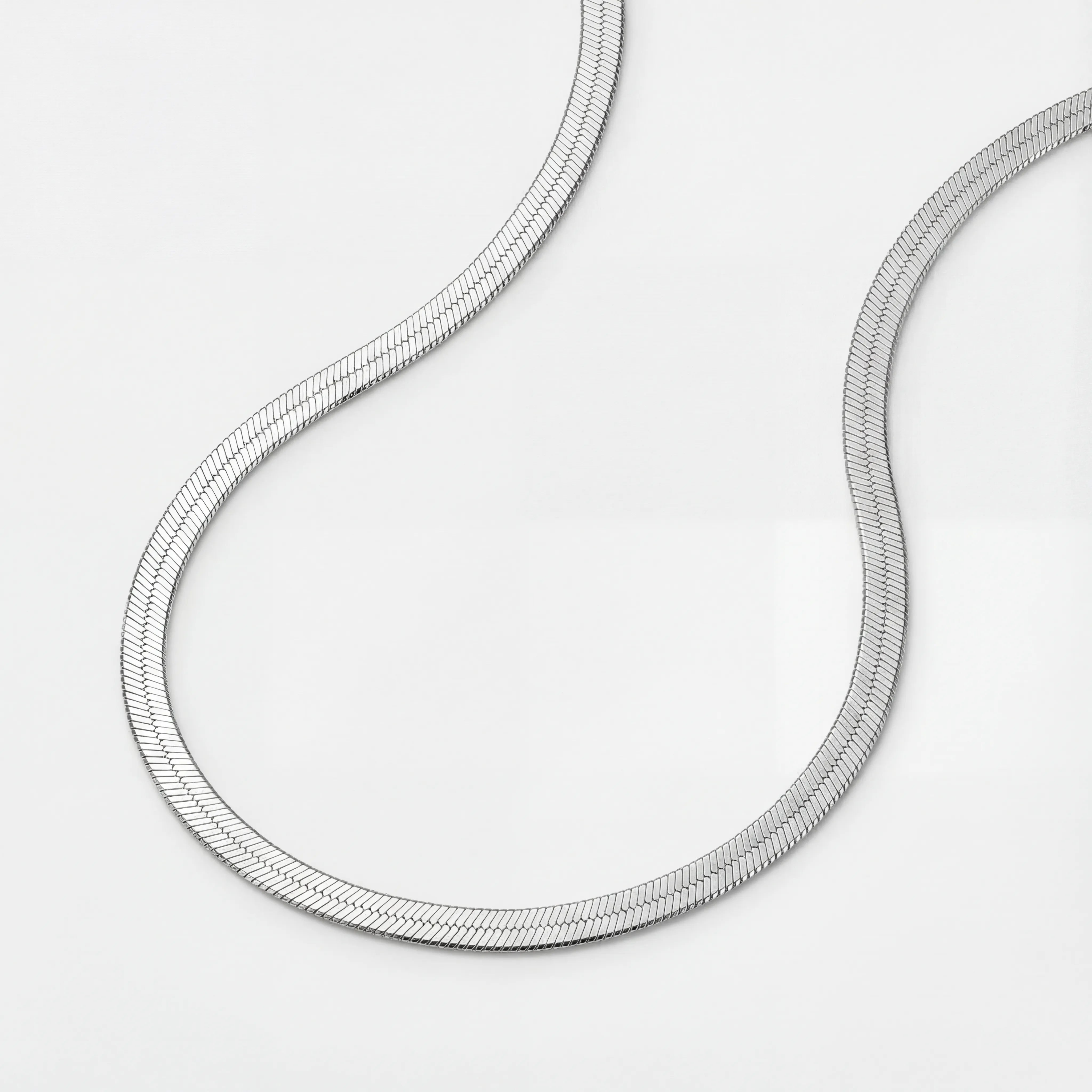 Necklace Herringbone Necklace HBD Diamond Cut Herringbone Necklace in 14ct Gold or Sterling Silver