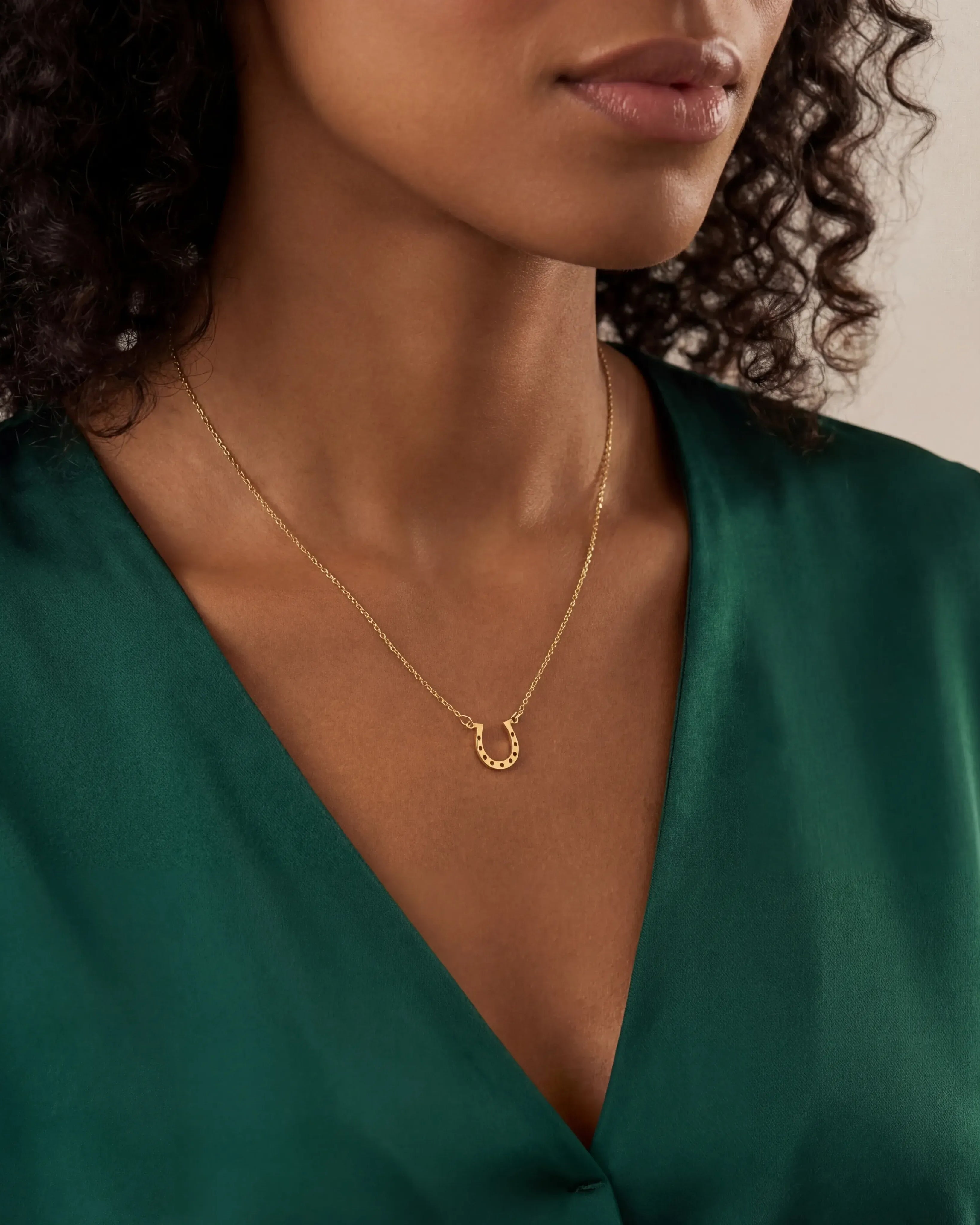 Necklace Horseshoe Pendant Necklace HBD Horseshoe Necklace – Lucky Jewellery in Gold, Silver & Vermeil