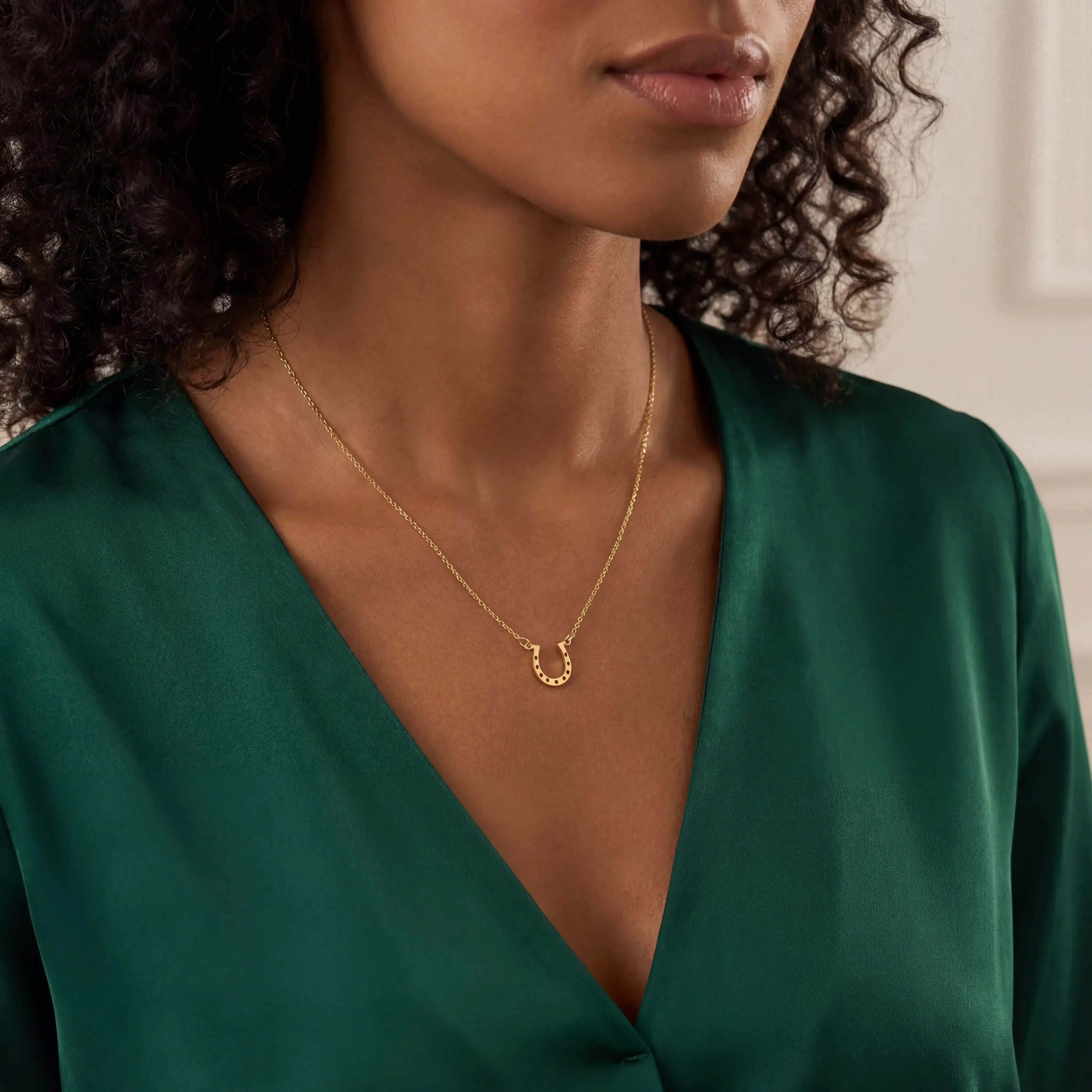 Necklace Horseshoe Pendant Necklace HBD Horseshoe Necklace – Lucky Jewellery in Gold, Silver & Vermeil