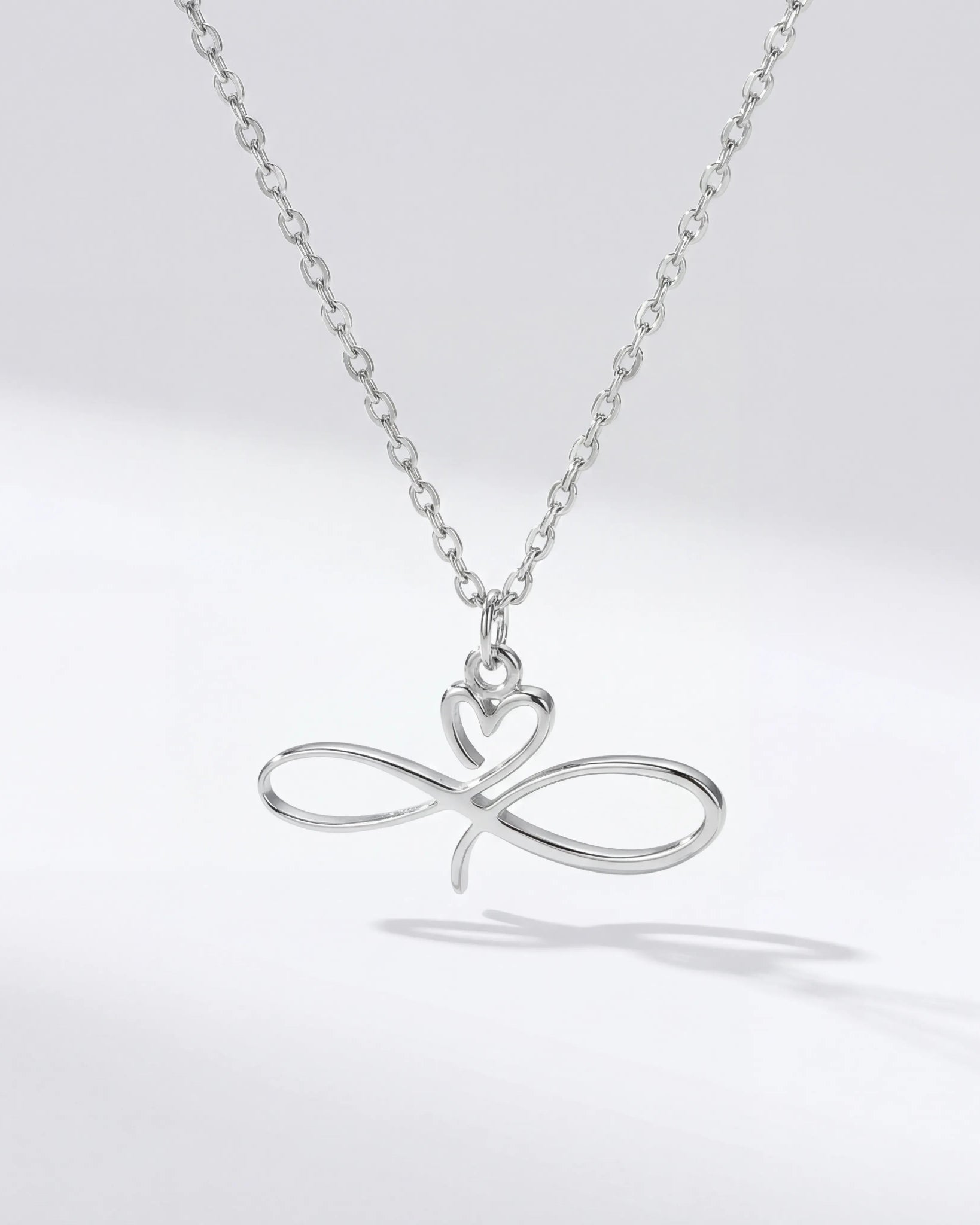 Infinity Heart Necklace - Personalised Infinity Style Necklace in Gold or Silver
