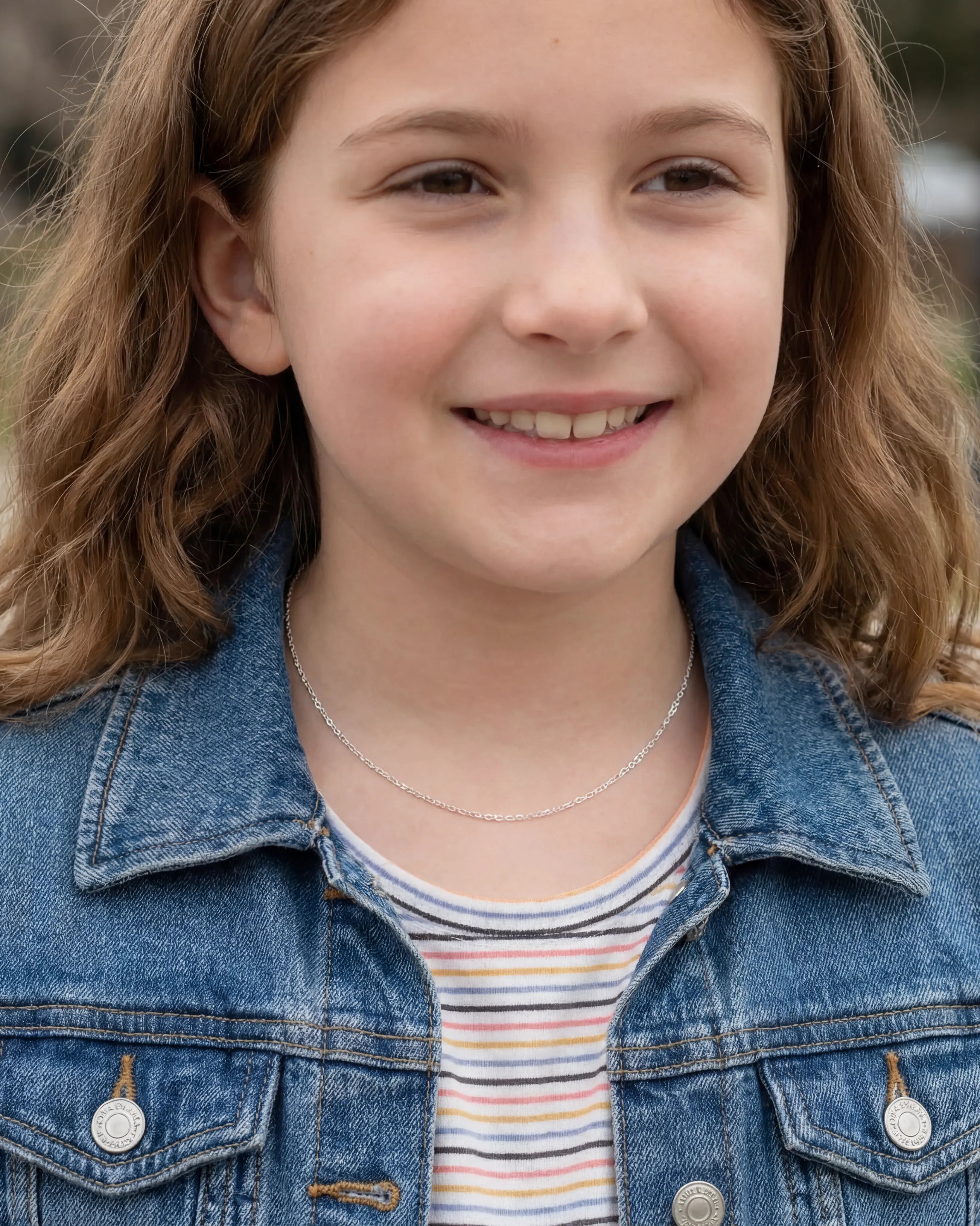 Necklace Kids Anchor Chain Necklace Noa & Nellie Kids Anchor Chain in Gold or Sterling Silver – Layering Chain 12–16"