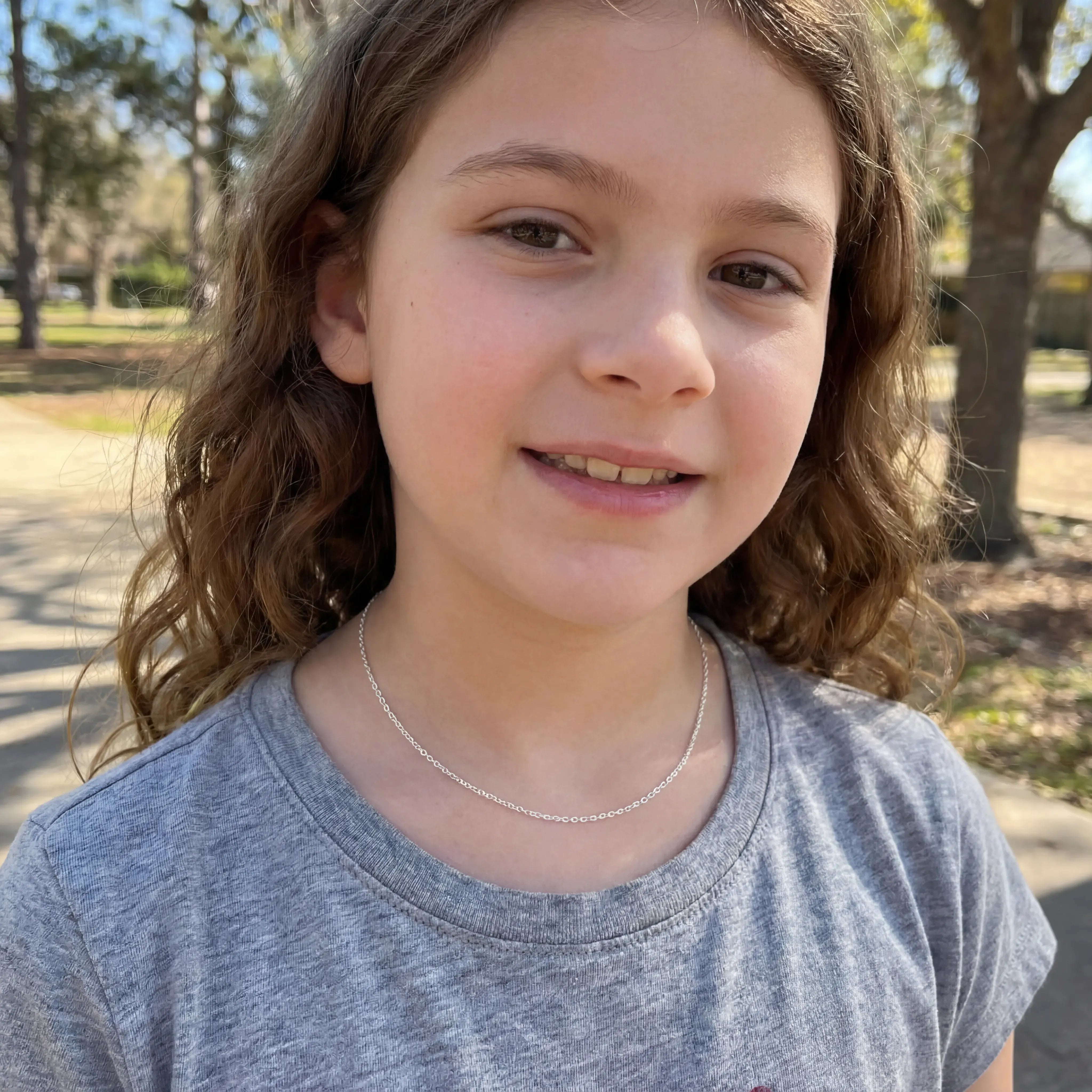 Necklace Kids Anchor Chain Necklace Noa & Nellie Kids Anchor Chain in Gold or Sterling Silver – Layering Chain 12–16"