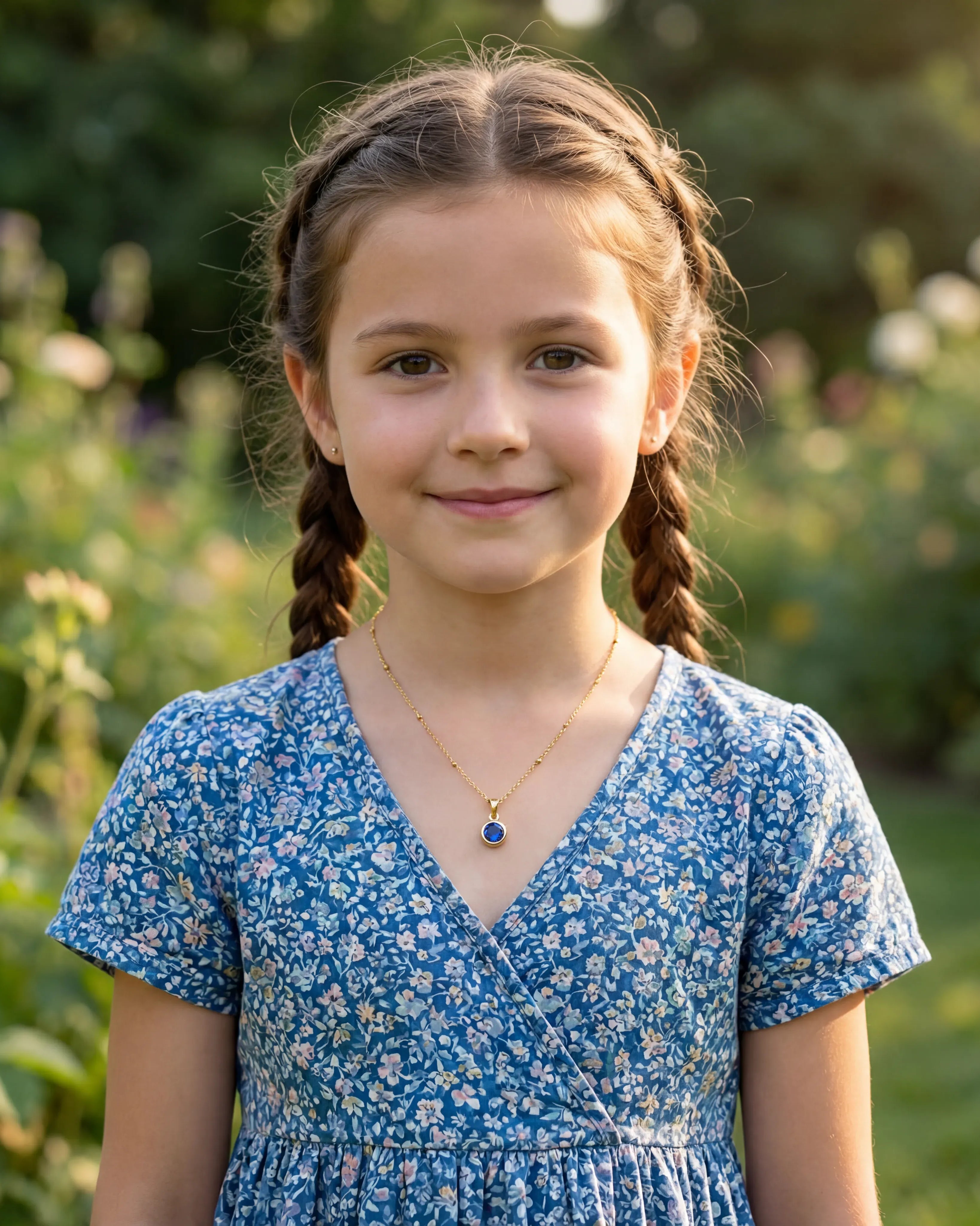 Necklace Kids Birthstone Necklace Noa & Nellie Kids Birthstone Necklace - Children's Birthstone Necklace in Sterling Silver