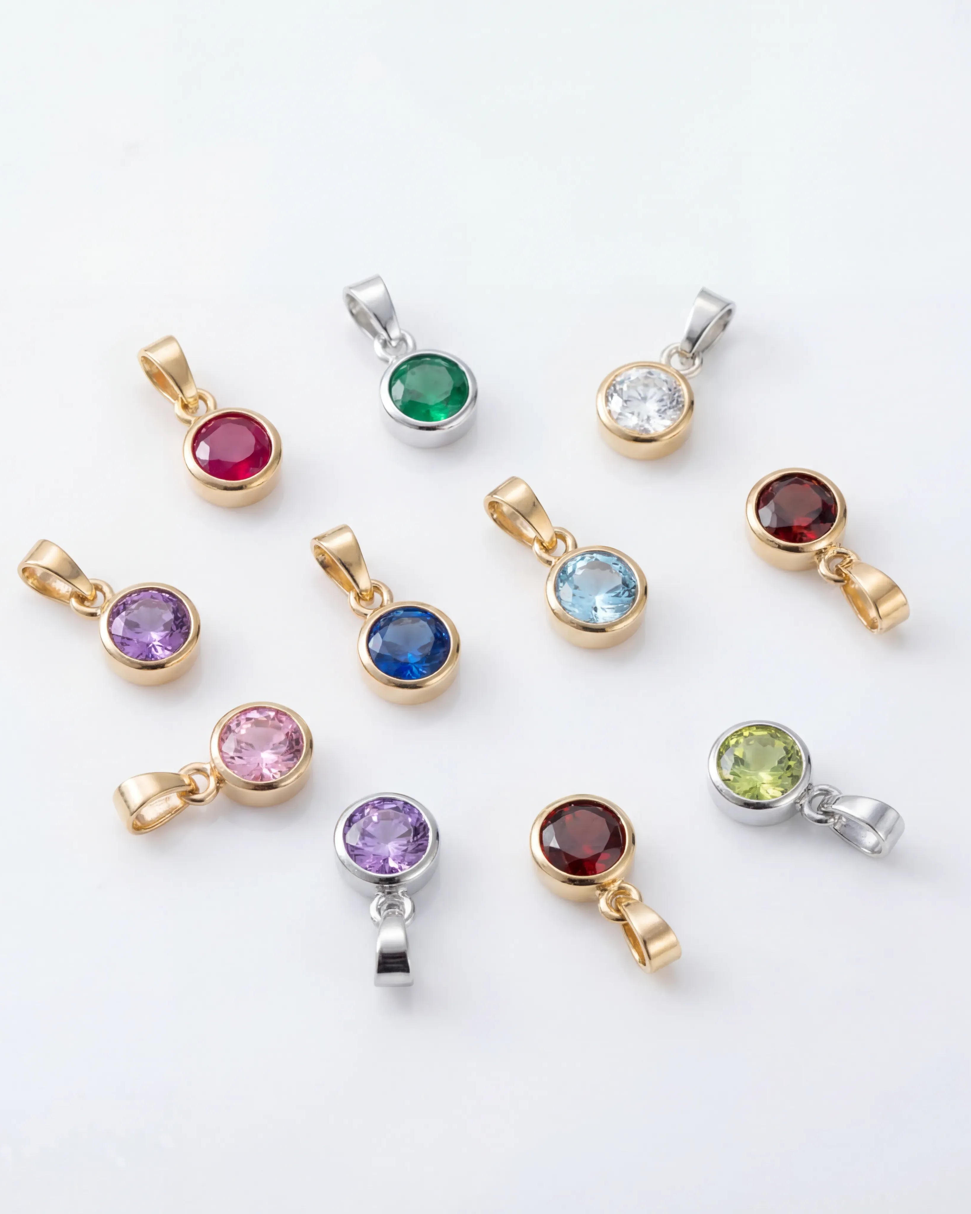 Necklace Kids Birthstone Necklace Noa & Nellie Kids Birthstone Necklace - Children's Birthstone Necklace in Sterling Silver