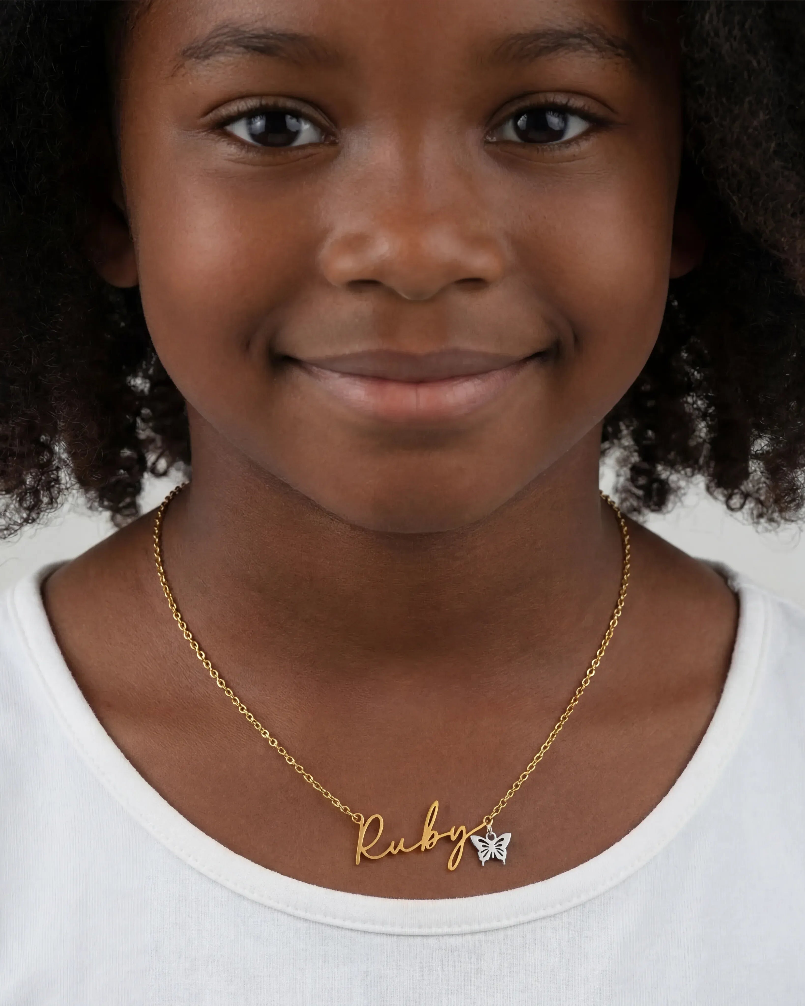 Necklace Kids Name Necklace Noa & Nellie Kids Name Necklace – 9 Unique Designs & 200+ Charms – Waterproof, Hypoallergenic Children’s Jewellery Gift